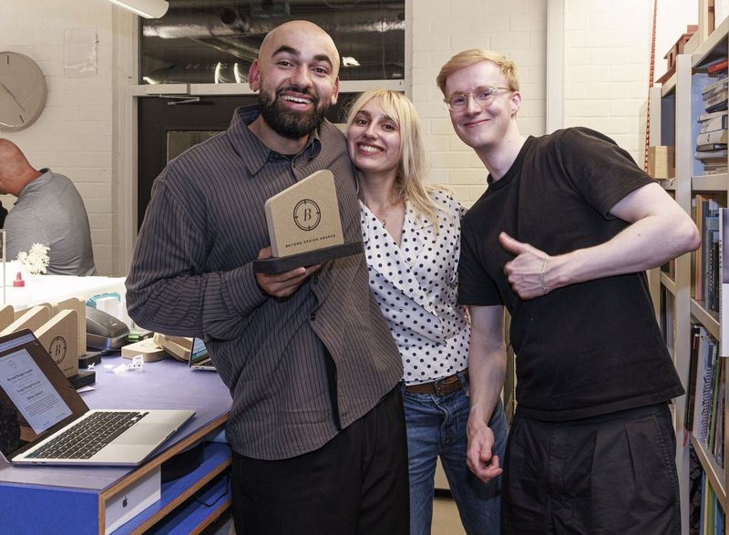 Denzel Manuel, Carmen van Buuren, Tom Punte at the Beyond Design Awards 2026, Borisov Amsterdam